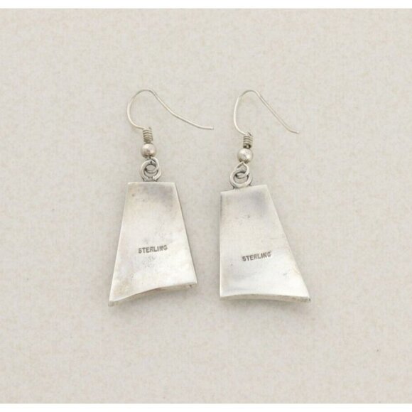 Sterling Silver Turquoise Earrings Dangle Drop - Picture 8 of 8